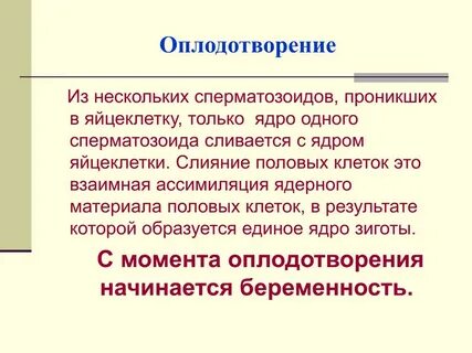 Почему пол организма определяется в момент оплодотворения