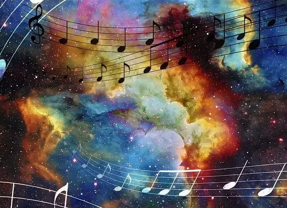 Ритмичная космическая музыка. Композиция космос. музыкальная вселенная. музыкальный космос. музыкальная планета.