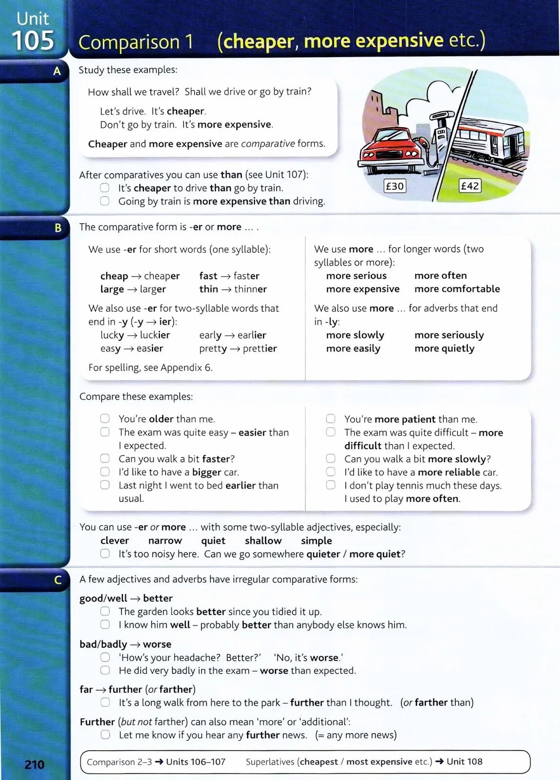 Unit 105. Unit 105 Comparison 1 cheaper more expensive etc. Мерфи Unit 105. Unit 105 exercises 105.1 ответы. Comparative 1 cheaper, more expensive etc. Ответы.