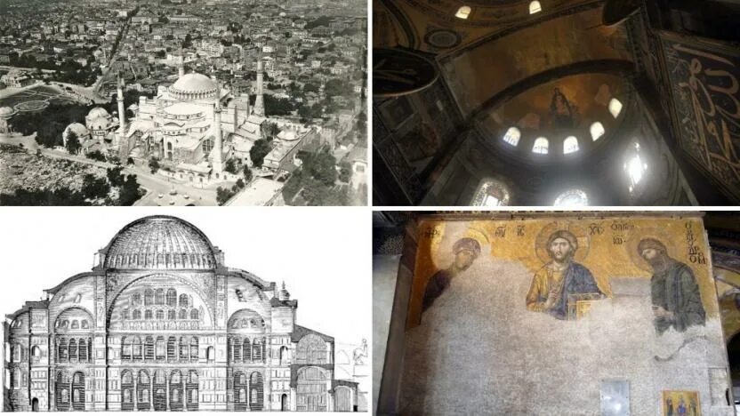 После молитвы в церкви святой софии князь. Храм Святой Софии в Константинополе до перестройки.
