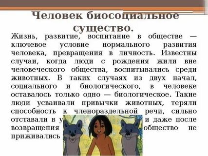 Биосоциальный человек это