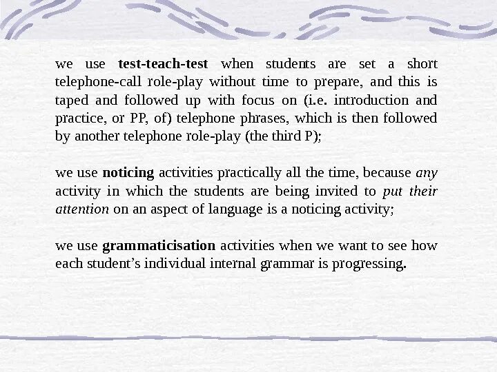 Test teach test. Test teach test
