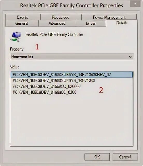 Controller properties. Realtek pcie gbe family controller как выглядит.