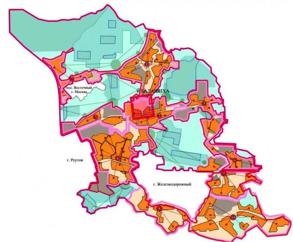 Железнодорожный московская область районы города. Городской округ Балашиха карта. Городской округ Балашиха границы округа. Городской округ Балашиха карта границы. Карта Балашихи с микрорайонами.