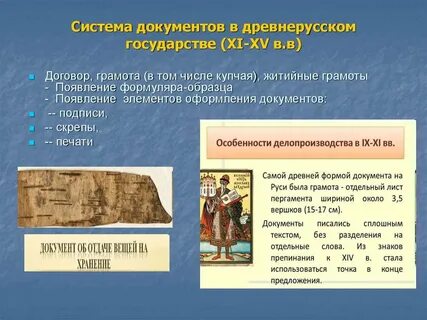 История первого документа