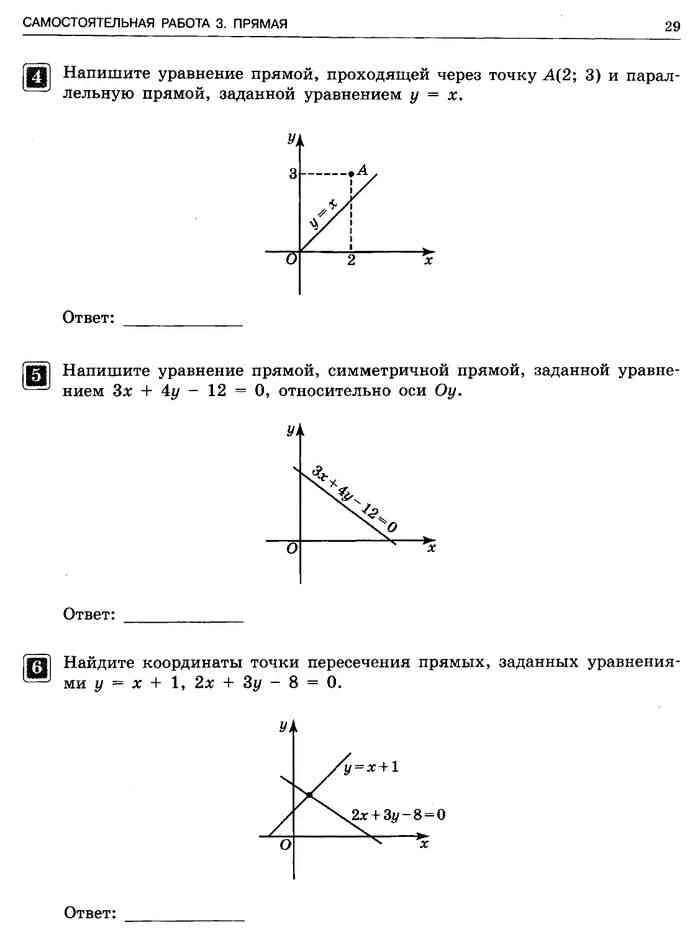 Уравнения симметричных прямых