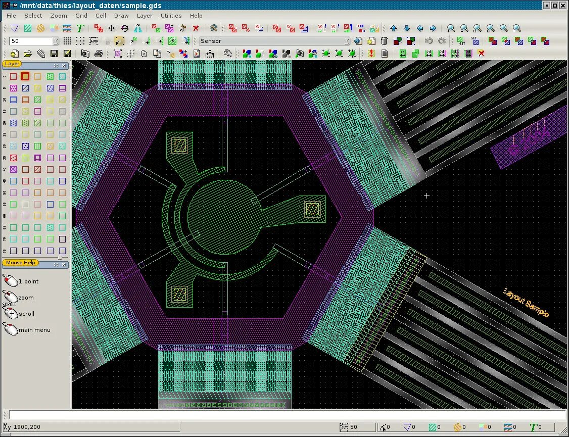 Layout editing. Layout editor. ячейки микросхемы layouteditor.