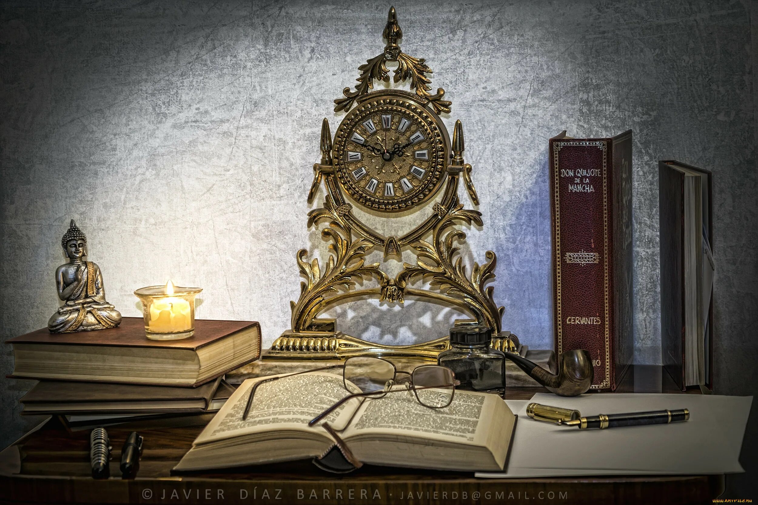 «Натюрморт с книгами». Натюрморт с часами. Книга и часы. Старинная книга на столе.