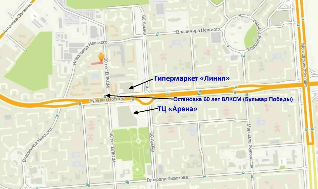 Карта линии магазин. Линия Воронеж бульвар Победы. Воронеж гипермаркет линия бульвар Победы. Остановка гипермаркет линия Воронеж. Остановка бульвар Победы Воронеж.