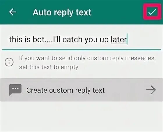 Automatic reply. Telegram replies. Automatic reply example.