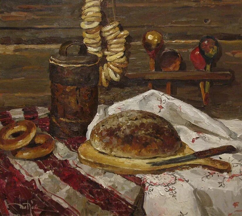 Древняя кухня. Семья крестьян 19 век. Чем была заменена хлебная подать для крестьян. Стожаров натюрморты. Хлеб в древней руси.