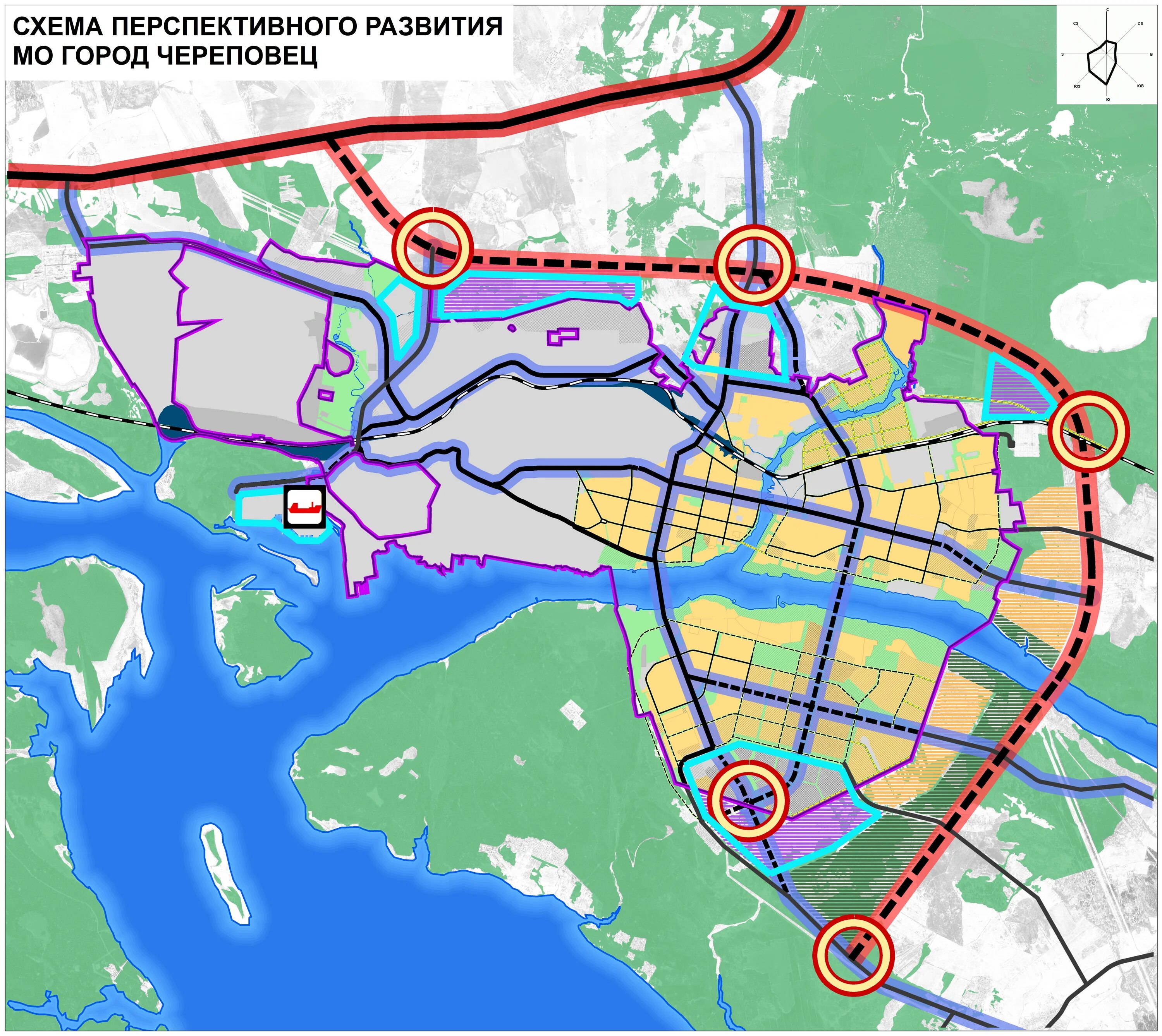 Карта дорог череповец. Карта развития города череповца. схема череповца. генплан череповца до 2035. карта индустриального района череповца.