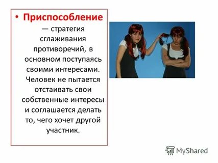 Стратегия подчинения уступки приспособления
