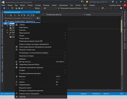 Переименовать проект в visual studio