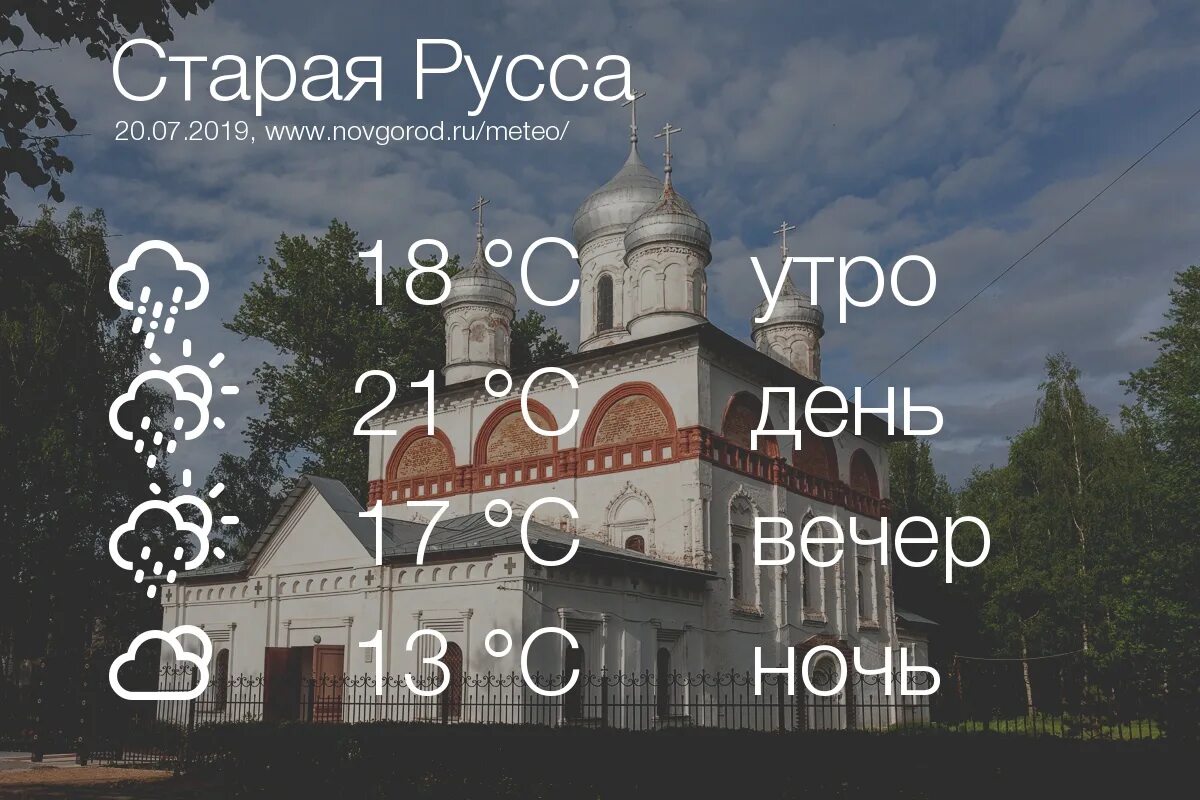 Погода в старой руссе на неделю новгородская