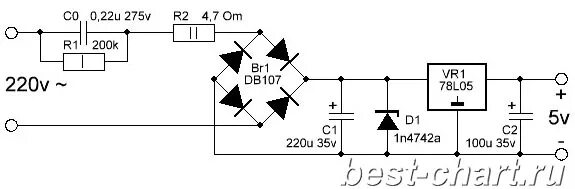 Схема блока питания 5 вольт