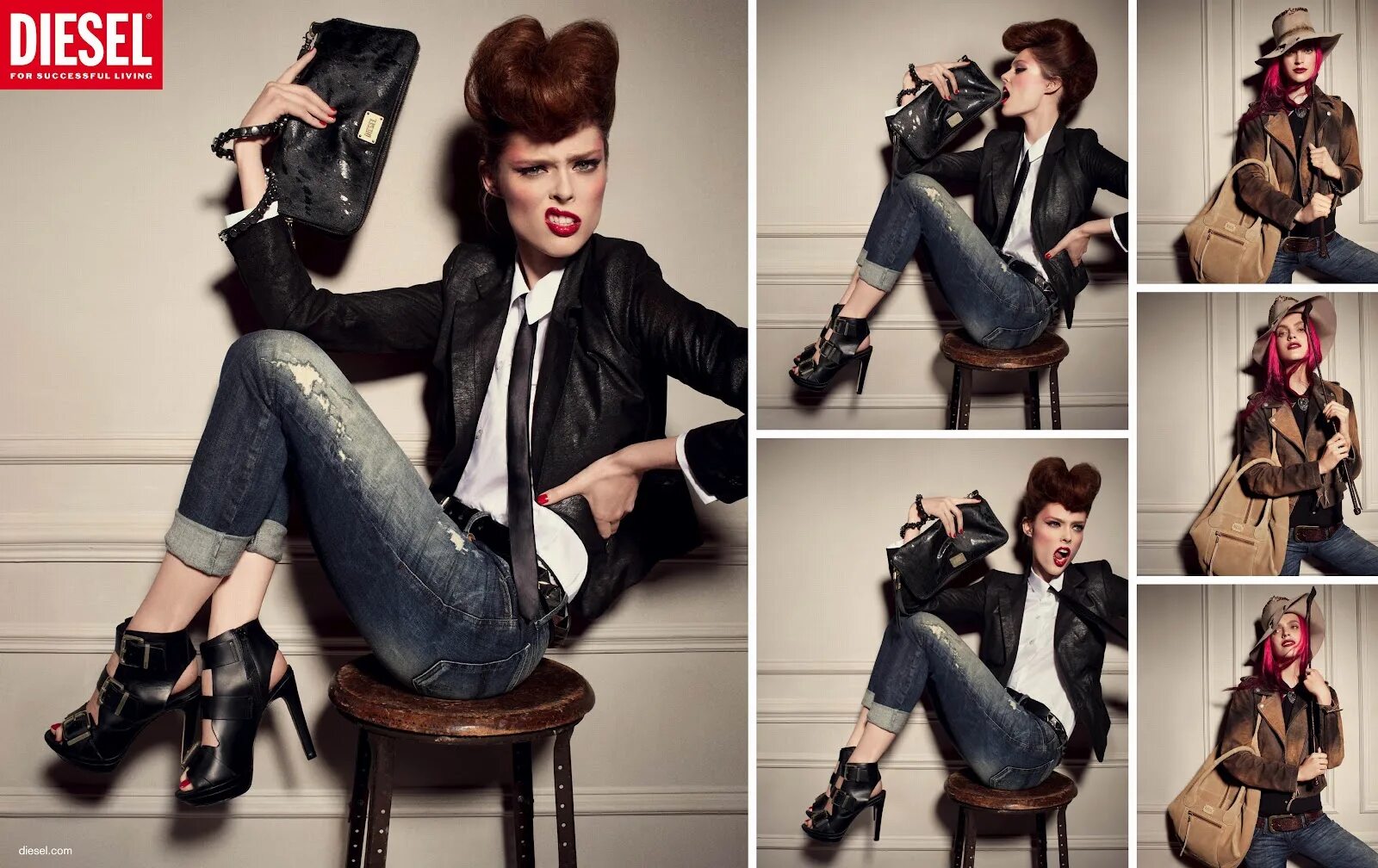 Образы в рекламе. Diesel FW campaign. Креативные съемки обуви. Креативная реклама одежды и обуви.