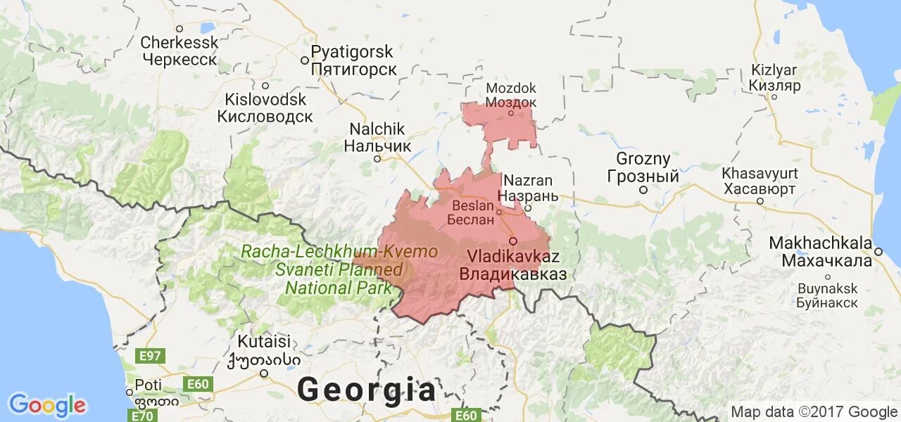 На какой высоте находится владикавказ