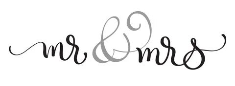 Download Mr and Mrs text on white background. 