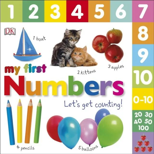 Get count. My first numbers. book of numbers. my first counting book. my first numbers let`s get counting.