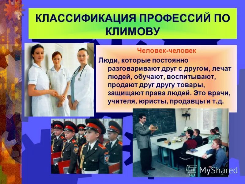 Специальности в государственных учреждениях. Классификация профессий по Климову. Классификация профессий человек-человек. Классификация профессий презентация. Человек-человек по Климову.