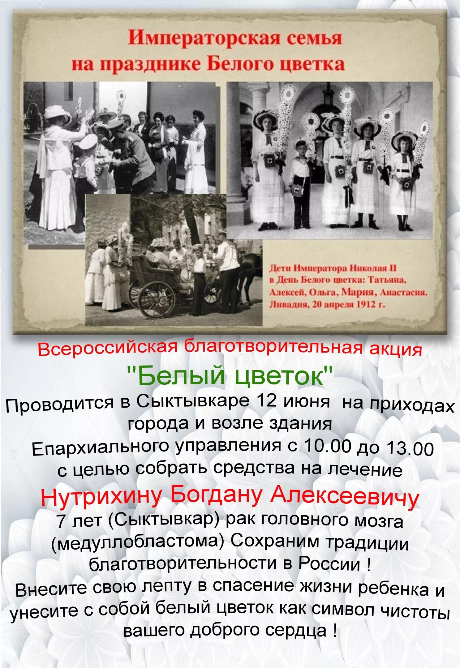 Белый цветок информация