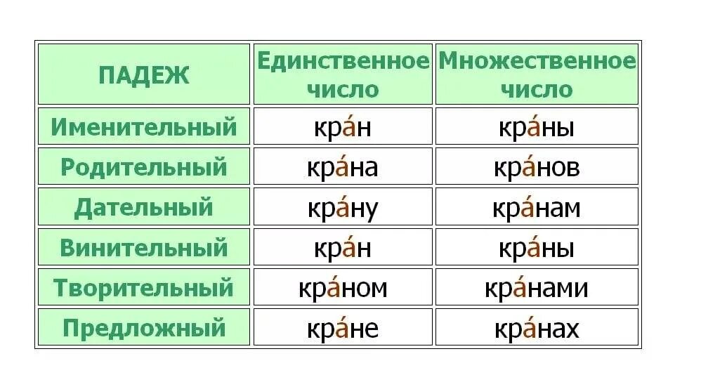 Туфля на какой слог падает