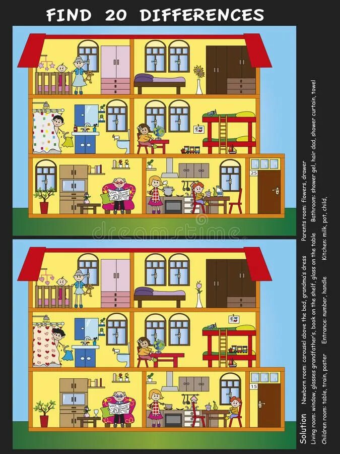Are there two in flat. Spot the difference House. Find the differences House. Find differences in the House. Rooms and Housing find differences.