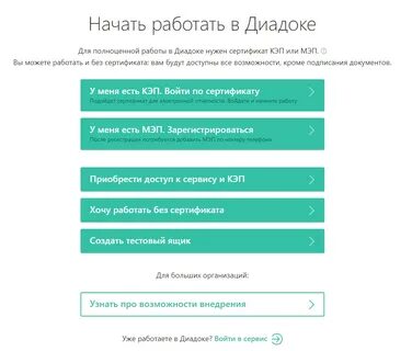 Диадок сертификат электронной подписи