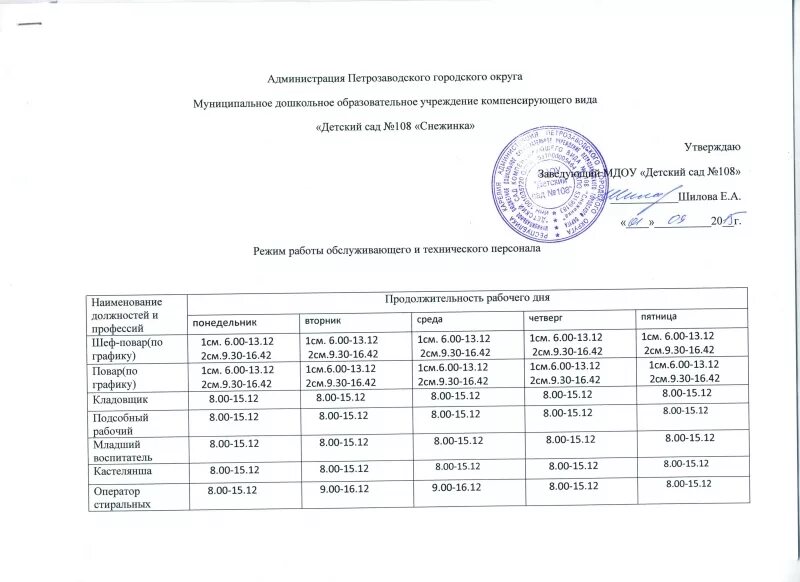 Время работы садика. График работы воспитателей в детском саду. График поваров в детском саду. График повара в детском саду. График работы детского сада.