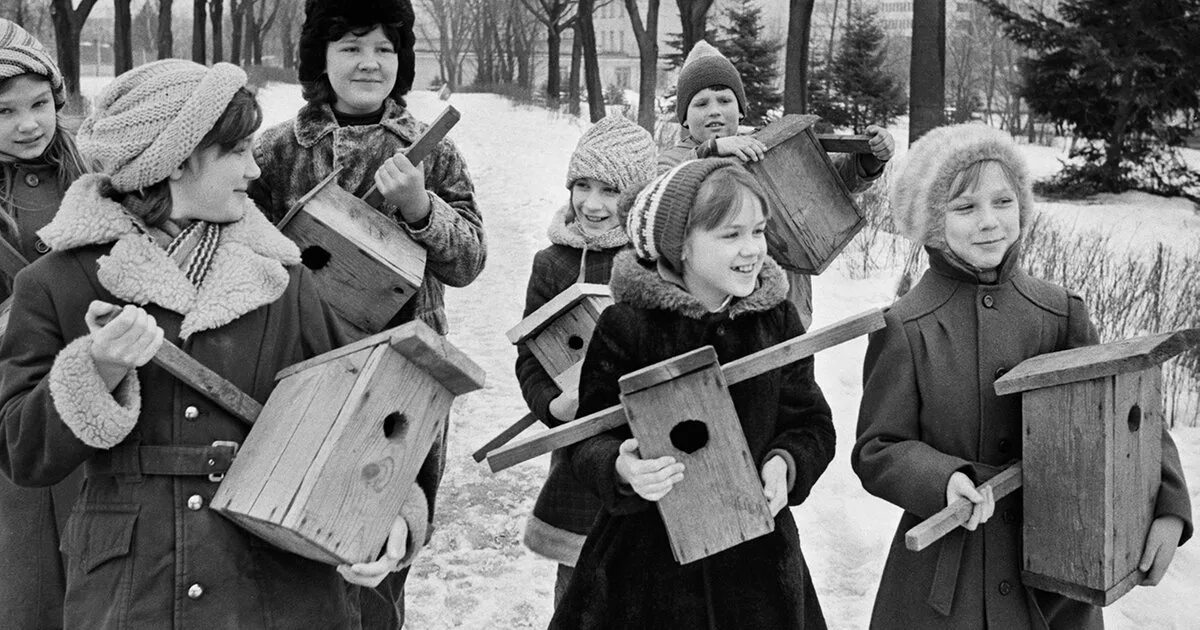 Движение юных натуралистов в СССР. Советское детство. Уроки труда в СССР. Скворечники на уроках труда в Советской школе.