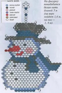 Схема снеговика из бисера