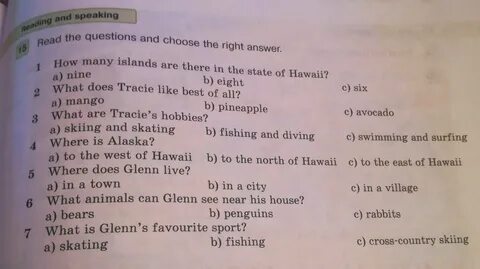 Pick the right answer