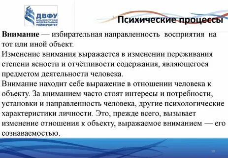 Процессы интеллекта