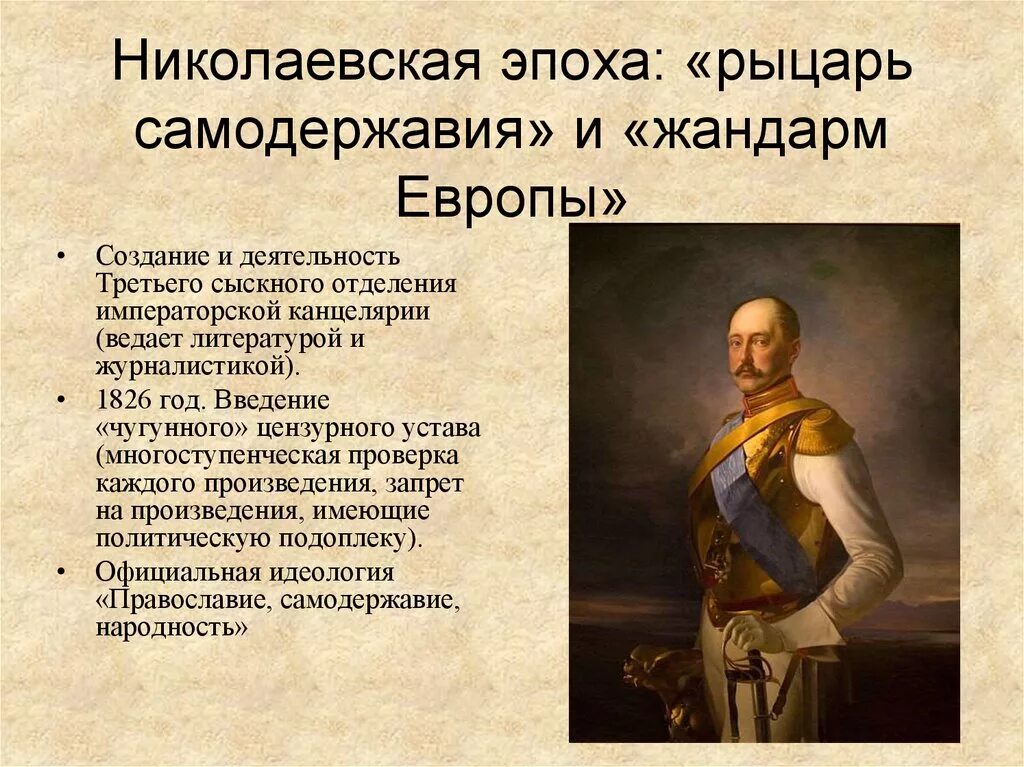 Николаевская эпоха. Николаевская эпоха годы. Рыцарь самодержавия.