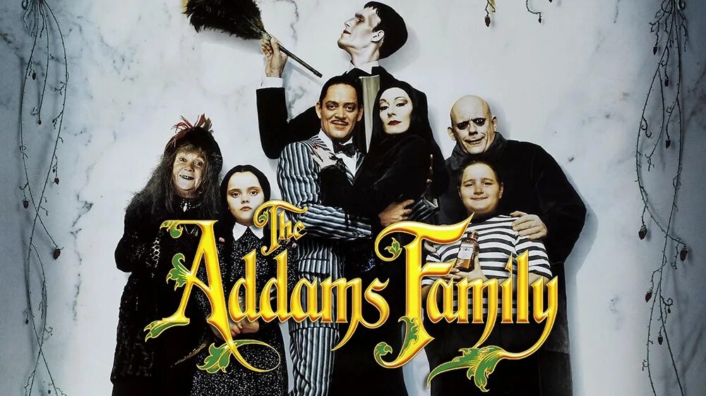 Семейка аддамс пародия. Семья Аддамс 1991. Семейка Аддамс (1991) трейлер. Addams фамилия. The Addams Family 1991 заставка.