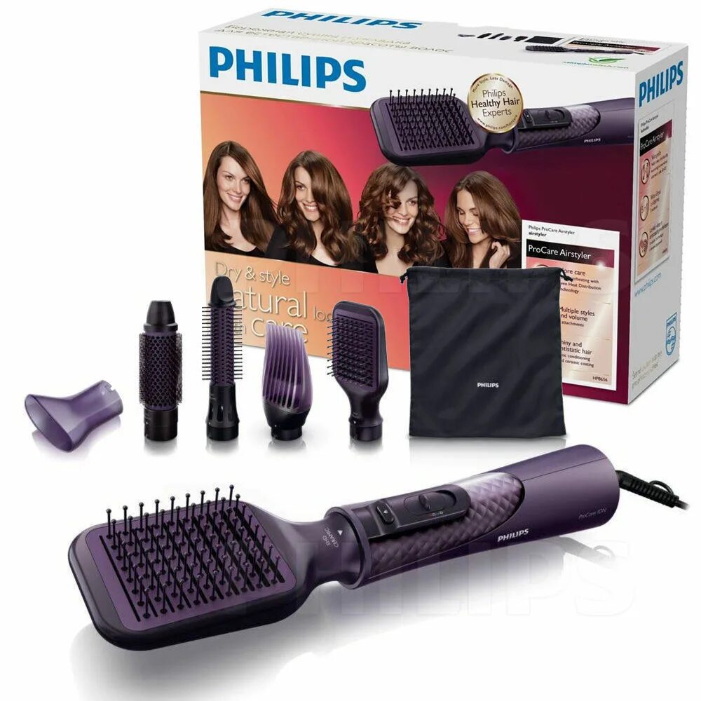 Щетки для волос филипс. Фен щетка Филипс 8656. Фен Philips Air Styler 1200. Филипс с 5 насадками для волос.