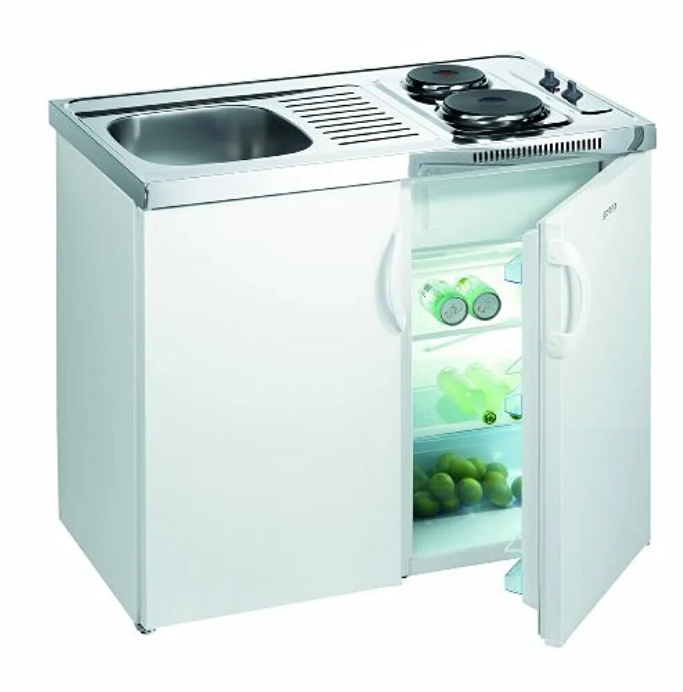Кухня горенья. Gorenje mk150. мойка-плита-холодильник миникухня. комплект кухонный 4в1. плита, холодильник, мойка горенье. 362286 gorenje.