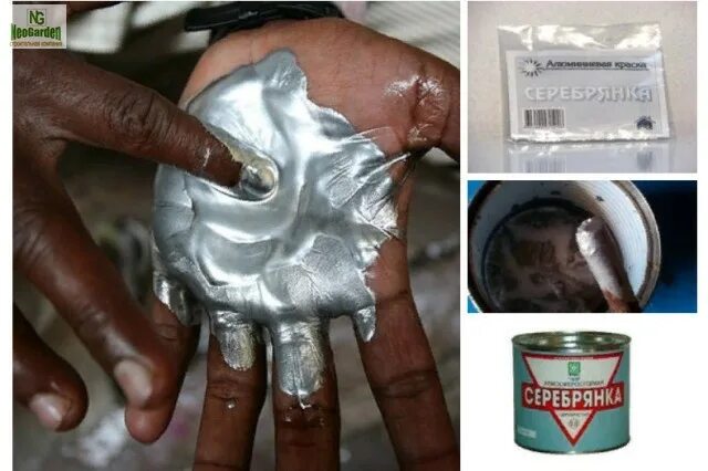 покрашено серебрянкой. разбавить краску. краска по металлу с алюминиевой пудрой. дерево покрашенное серебрянкой. окрашивание металлических поверхностей.