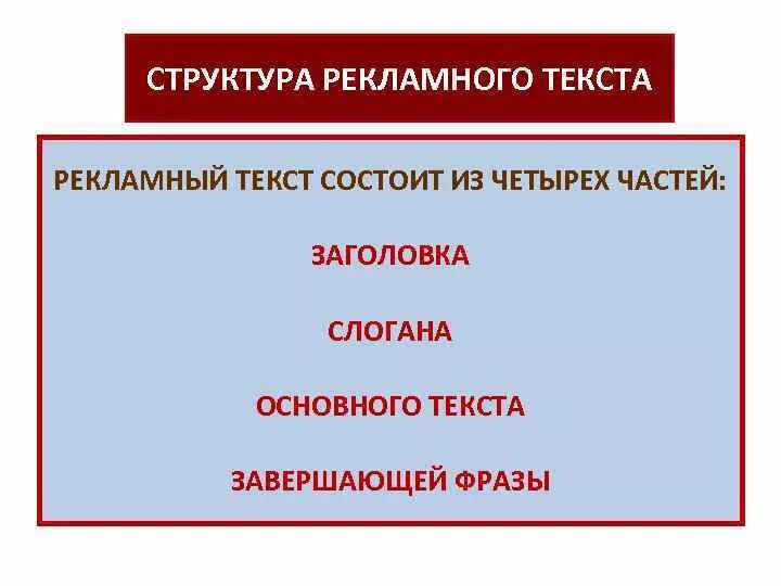 Структура текста состоит. Структура рекламного текста. основныемэлемены рекламного текста. основные части рекламного текста. основные элементы рекламного текста.