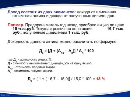 Доход от активов