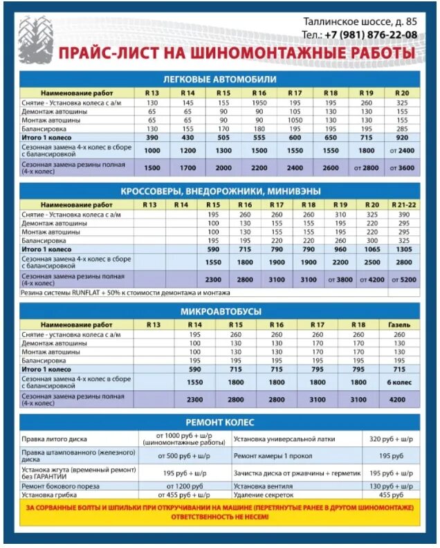 Сколько стоит переобуть резину 15 радиус. Шиномонтаж расценки. Расценки на услуги шиномонтажа. Прайс на шиномонтажные работы. Расценки шиномонтажа 2021.