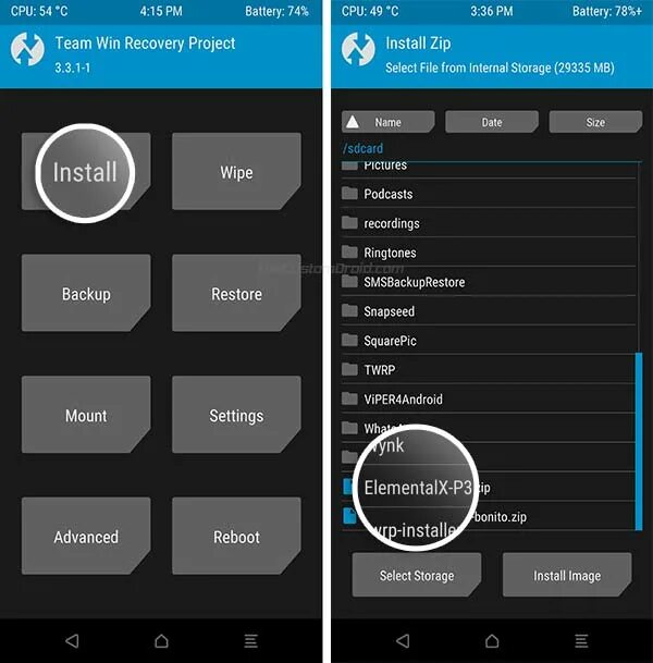 Twrp recovery как установить на компьютер. Тврп 3.4.0. twrp 3.4. twrp как монтировать разделы. установка twrp.
