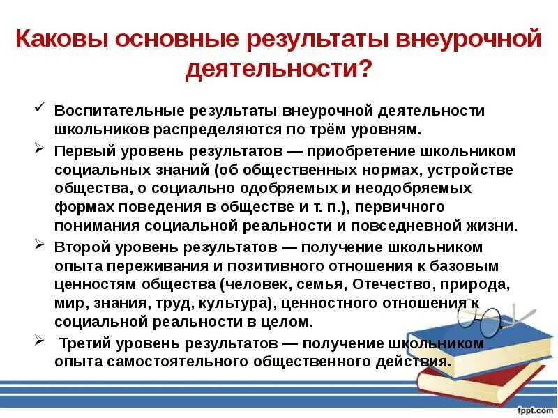 Каковы основные Результаты внеурочной деятельности?. Воспитательные Результаты внеурочной деятельности школьников. Три уровня воспитательных результатов внеурочной деятельности. Уровни результатов внеурочной деятельности.