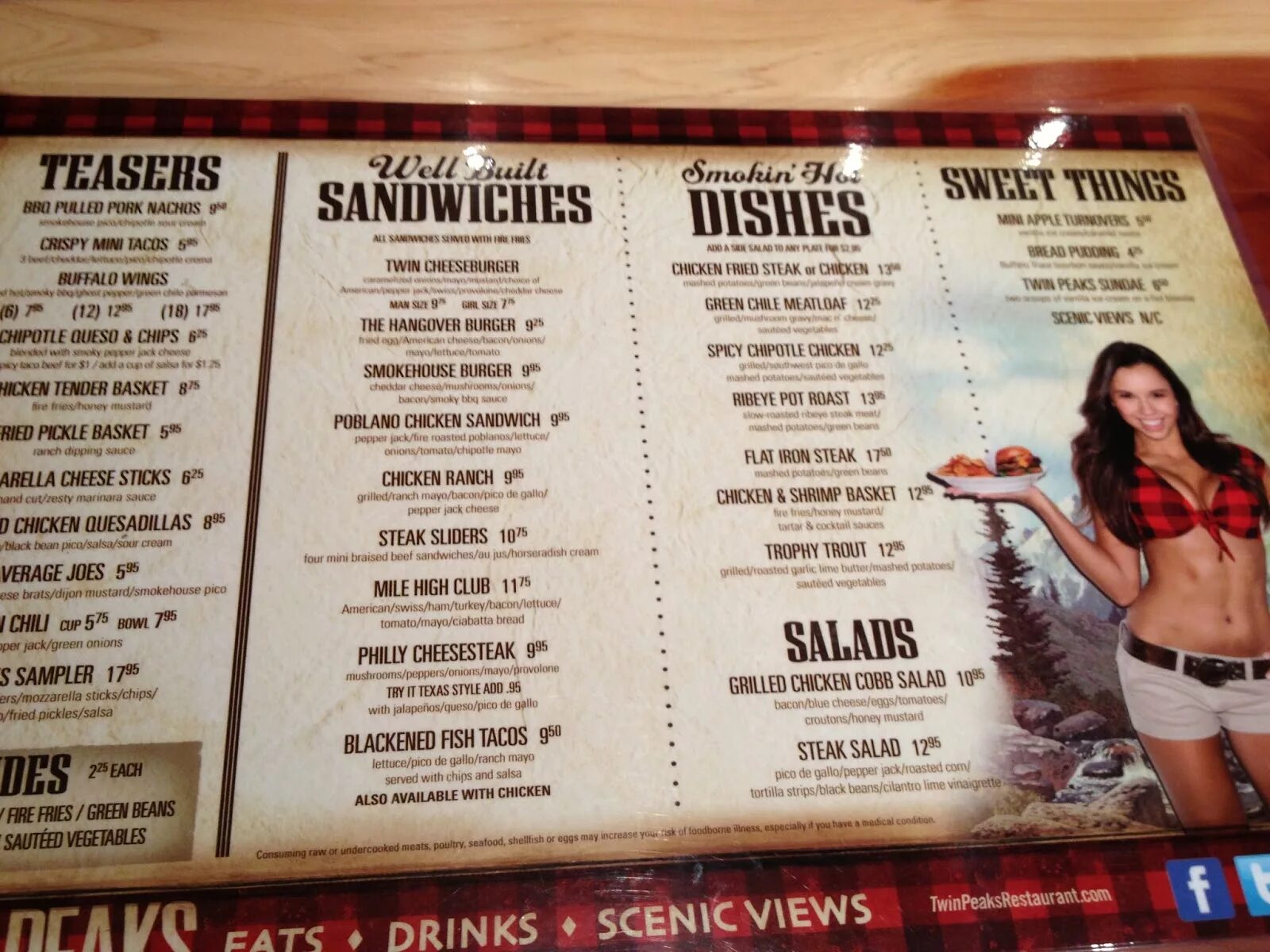 The twins menu