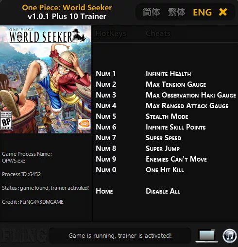 Trainer v3. Игра one piece world seeker. one piece world seeker системные требования. трейнер. trainer 1.