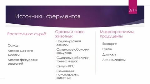 Ферменты животного происхождения что это