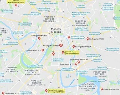 Крематории на карте москвы