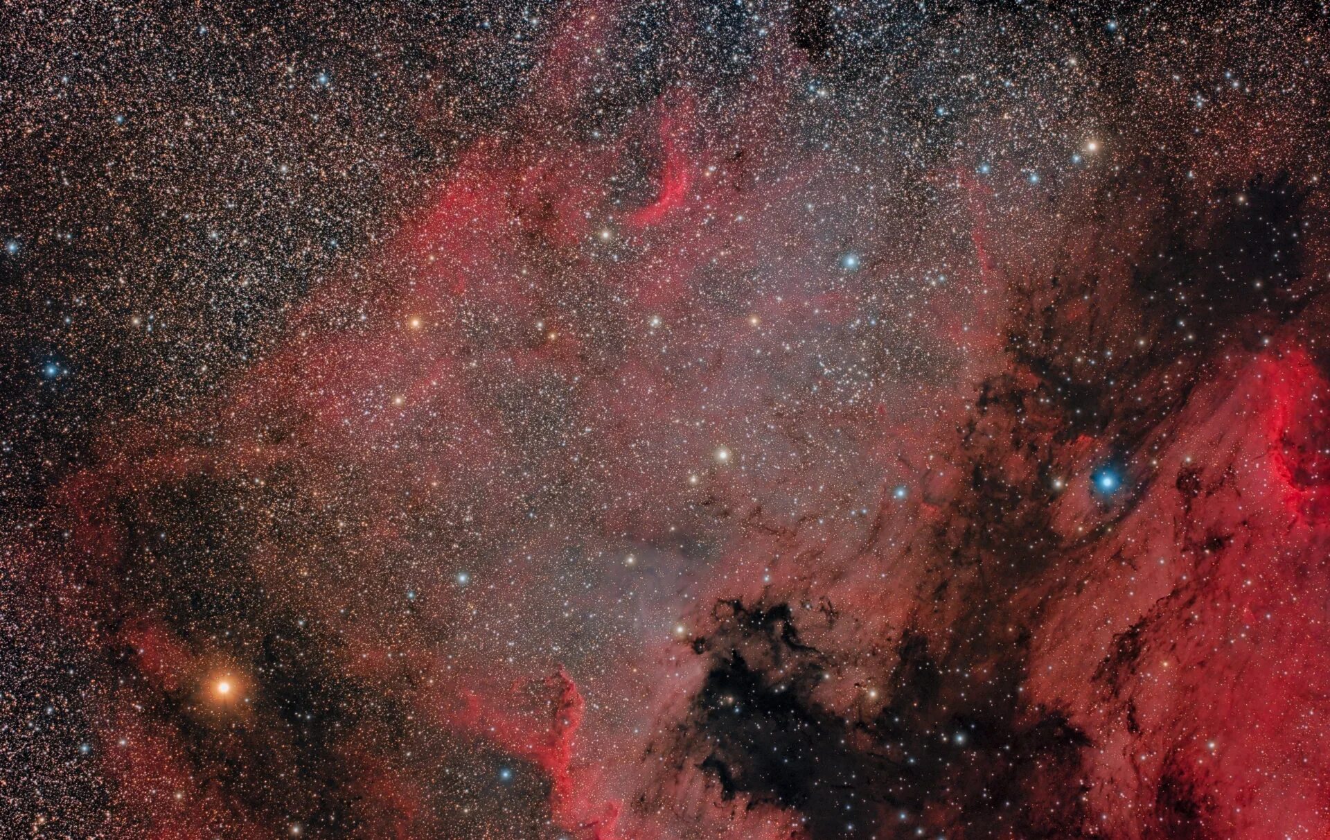 NGC 7000. Межзвездная пыль. Туманность NGC 7000. Межзвездная среда. Новелла межзвездная