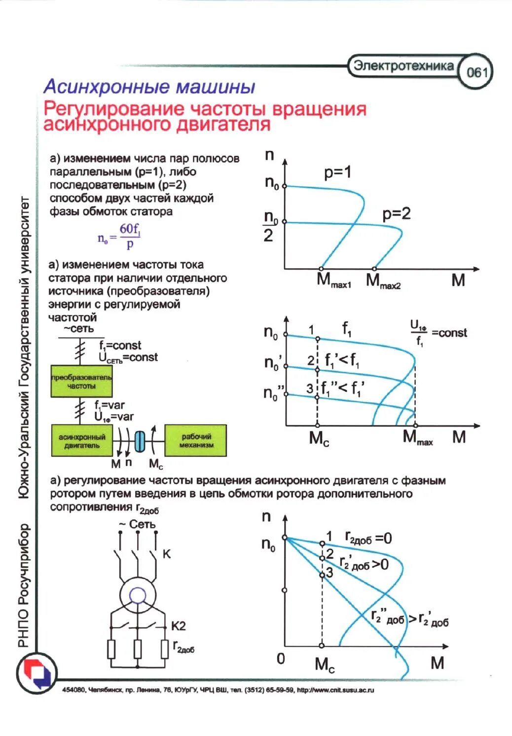 Частота питающего тока. Регулирование скорости частоты вращения асинхронного двигателя. Регулирование числа оборотов асинхронного двигателя. Способы регулирования частоты вращения асинхронного двигателя. Регулирование частоты вращения трехфазных асинхронных двигателей.